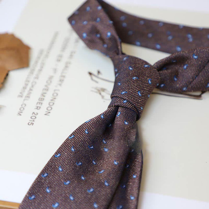 Krawatte der Serie 'Coffee Colors' mit Streifen und Paisley-Muster für Herren - Stil #8 - image 11