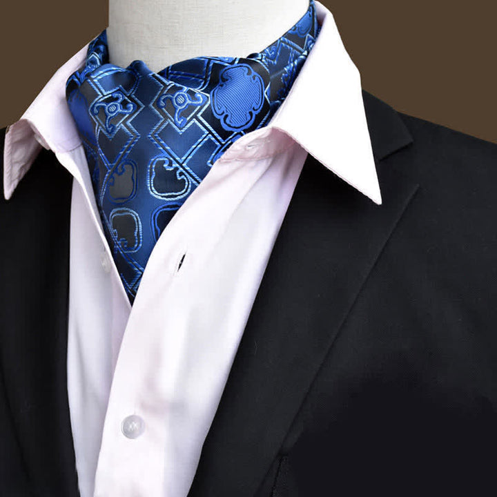 DodgerBlau Freizeitball Herren Floral Ascot Paisley Krawatte