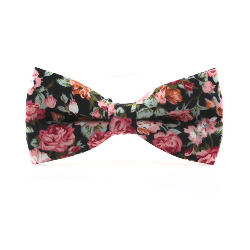 Männerfliege mit Rosenblätternmuster - Schwarz & Rot - image 8