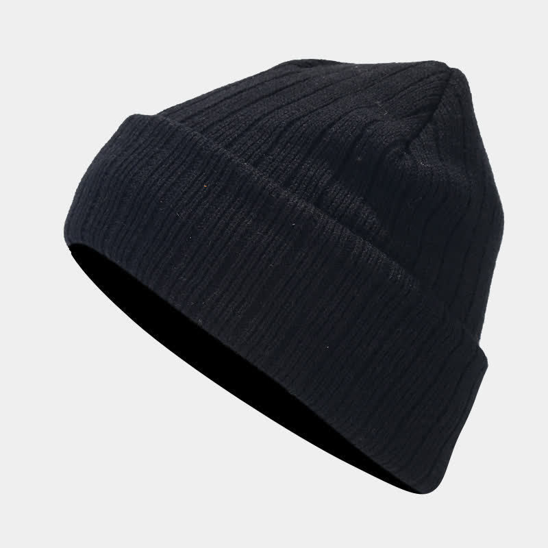 3er-Set Unisex Verdicktes Twill-Strickmütze-Schal-Handschuhe