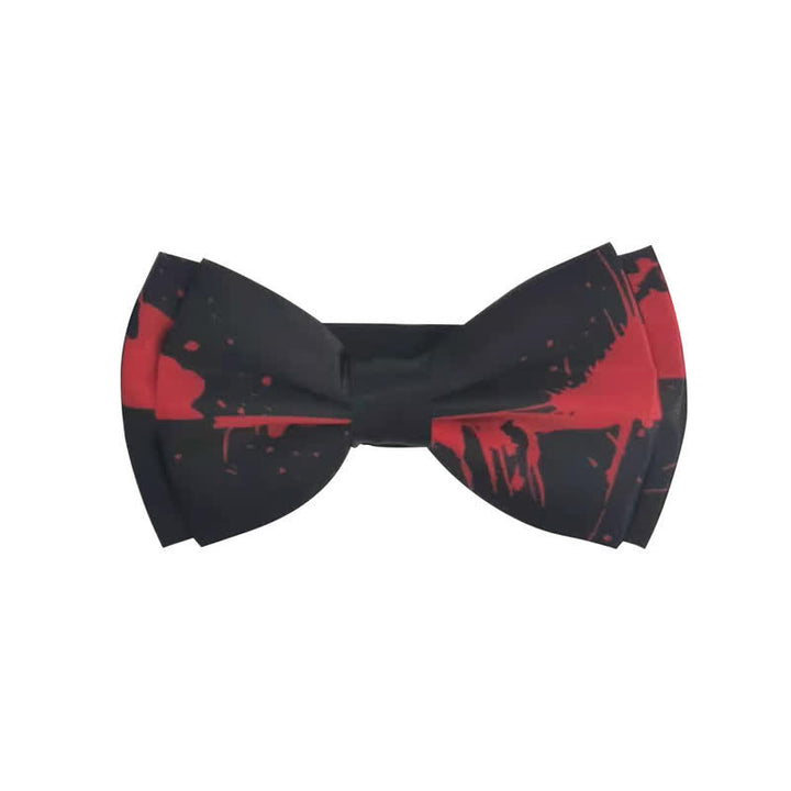 Halloween Herren-Fliege mit blutbespritztem Totenkopf