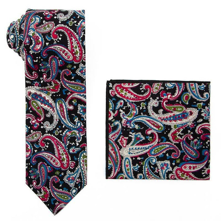 2er Set Exotische Paisley-Krawatten für Herren