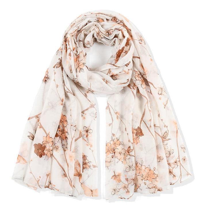 Eleganter, lebhafter Damen-Wickelschal mit Blumenmuster