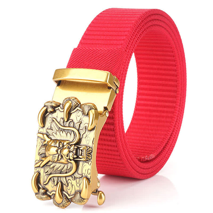 Herren Freizeit Nylon Gürtel mit Drachen Dekor