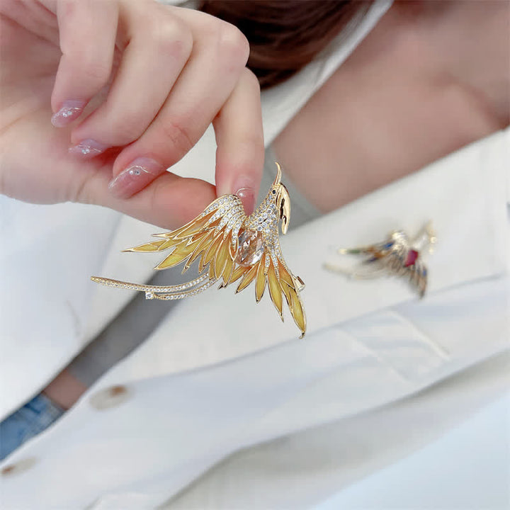 Vintage-Brosche mit Phönix-Vogel für Frauen