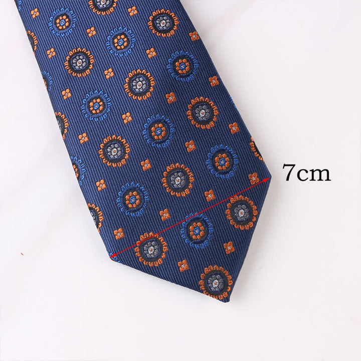 Herren Vintage Krawatte mit geometrischen Blumenmotiven 