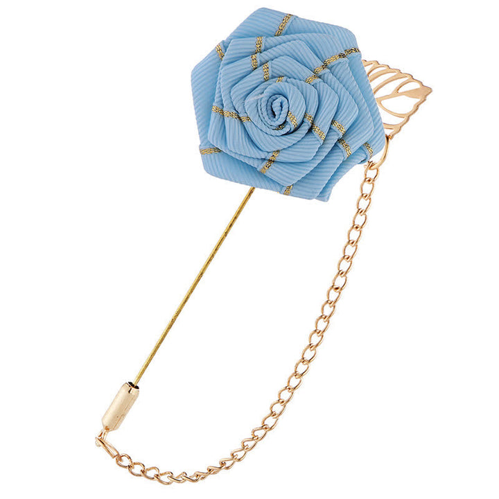 Florale Kamelienkette Brosche für Männer