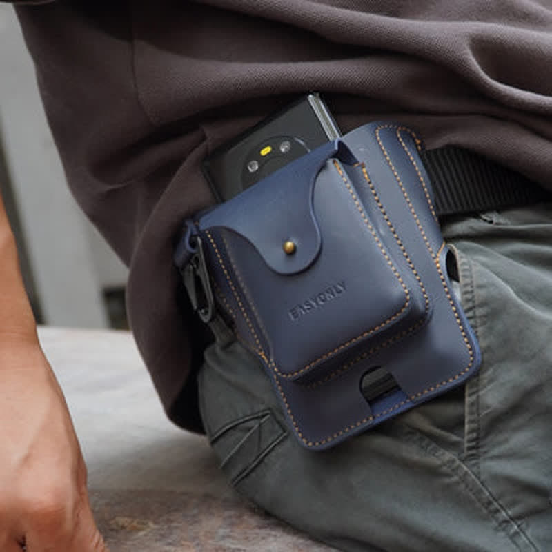 Leder-Gürteltasche mit Handyfach