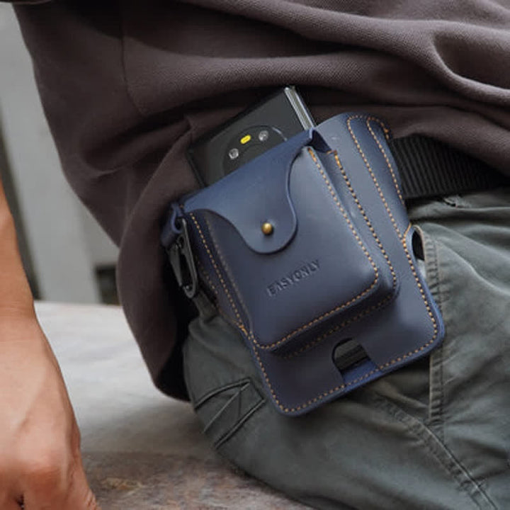 Leder-Gürteltasche mit Handyfach