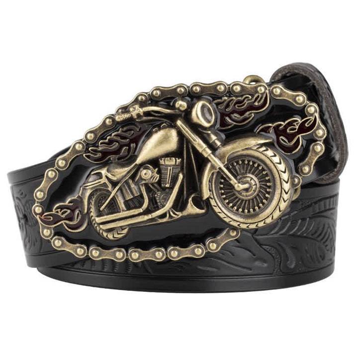 Herren Punk Rock Motorrad Biker Ledergürtel