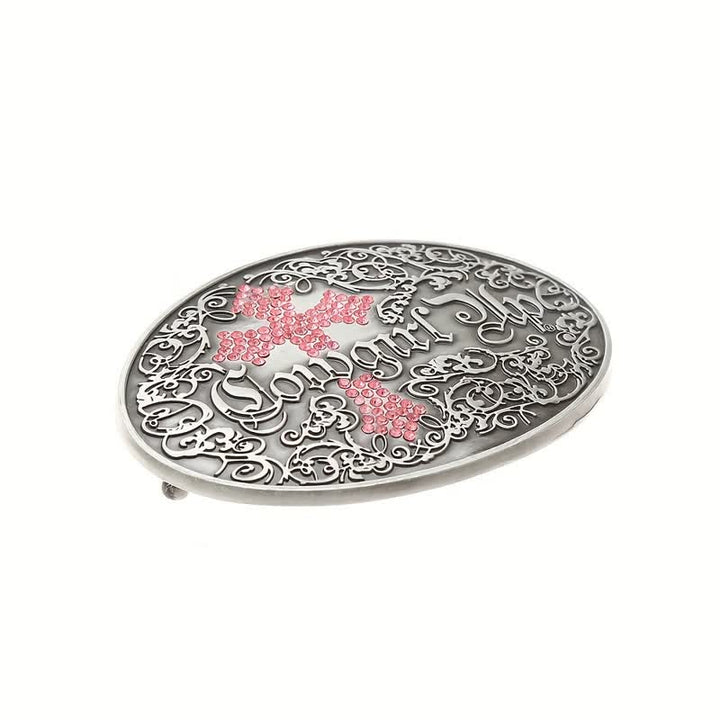 Damen DIY Cowgirl Rankennietenkreuzschnalle Ledergürtel