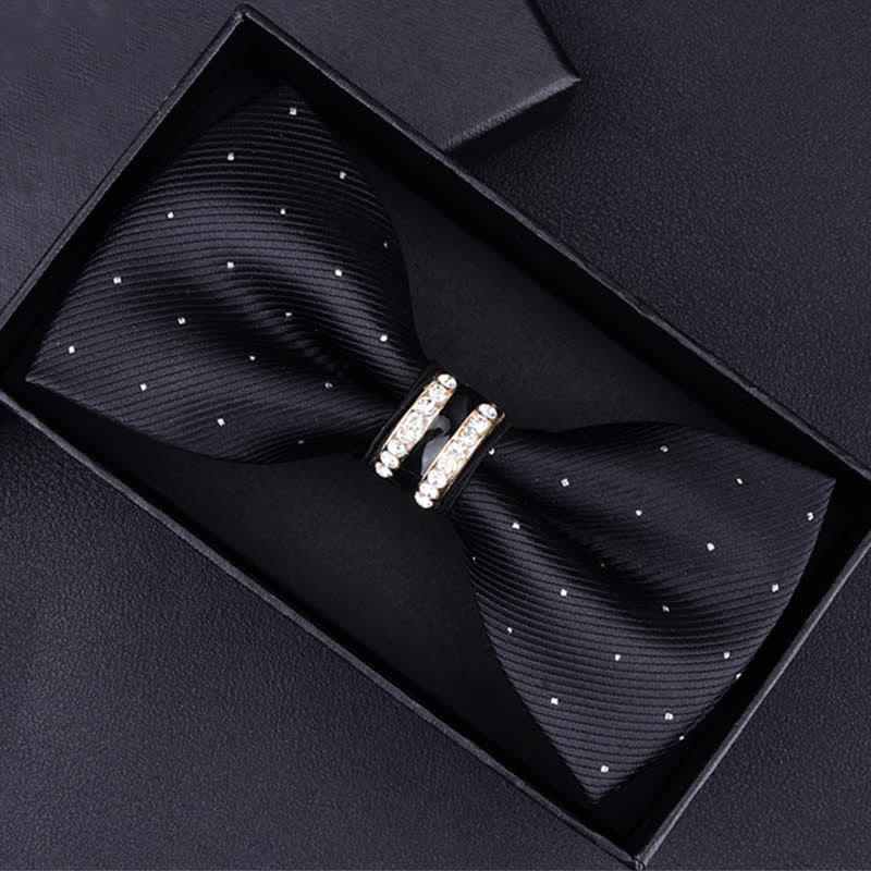 Herren Fliege mit Blumen Paisley, Streifen und Strass