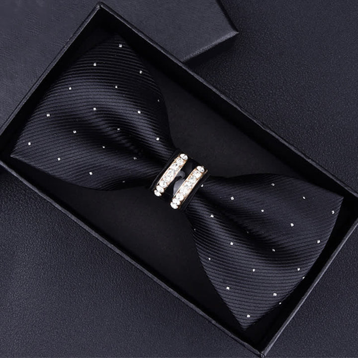 Herren Fliege mit Blumen Paisley, Streifen und Strass
