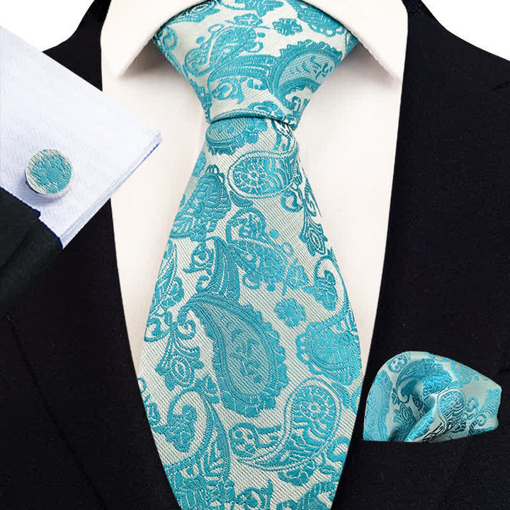 3-tlg. Set mit exotischer Paisley-Krawatte für Herren