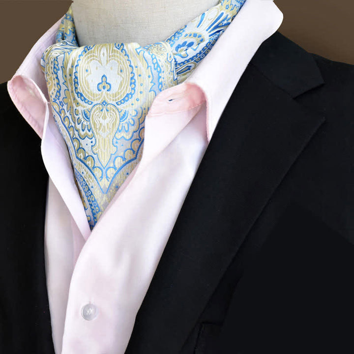 Hellhimmelblau Freizeit Prom Herren Floral Ascot Paisley Krawatte