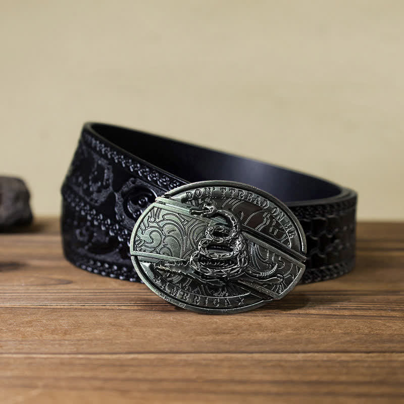 DIY Black Mamba Verstecktes Klappmesser Ledergürtel für Herren