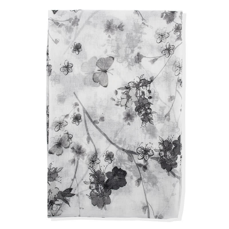 Eleganter, lebhafter Damen-Wickelschal mit Blumenmuster