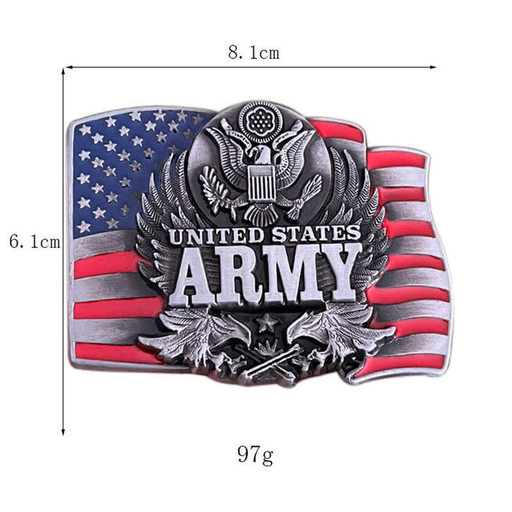 Herren DIY United States Army Schnalle Ledergürtel