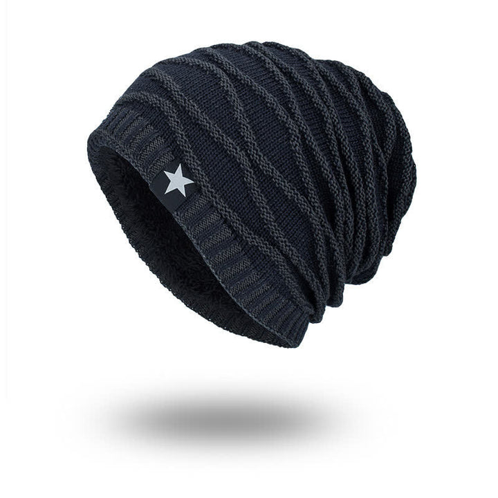 Fleece-gefütterte Fünf-Sterne-Mütze