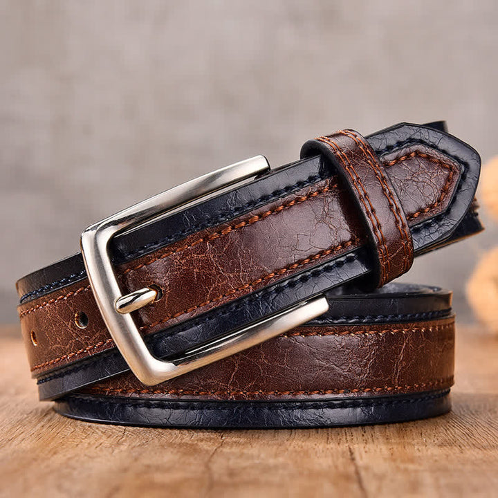Retro-Blumengürtel aus Leder für Herren