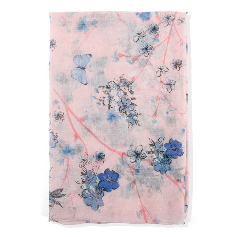 Eleganter, lebhafter Damen-Wickelschal mit Blumenmuster