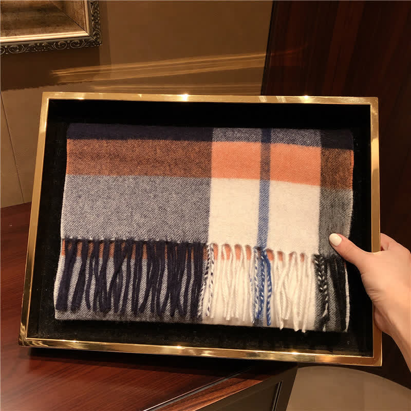 Unisex-Schal aus Lammfell im Edinburgh-Karo-Design, groß und warm - image 18