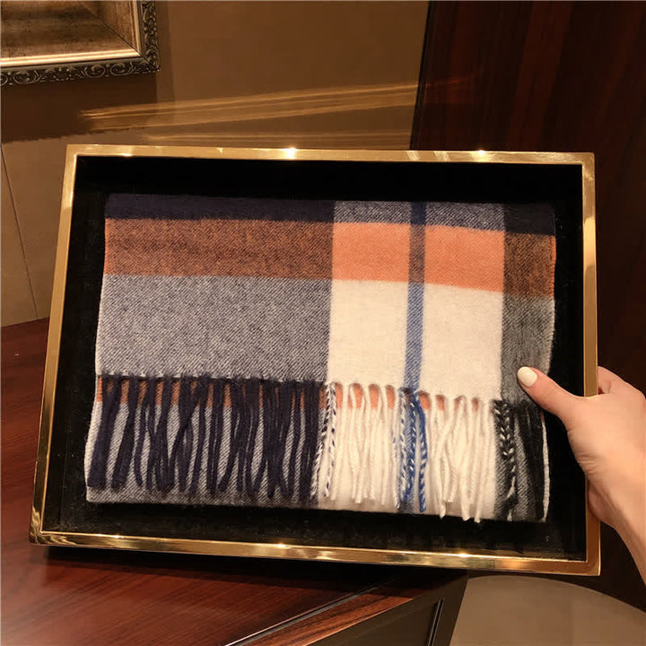 Unisex-Schal aus Lammfell im Edinburgh-Karo-Design, groß und warm - image 18