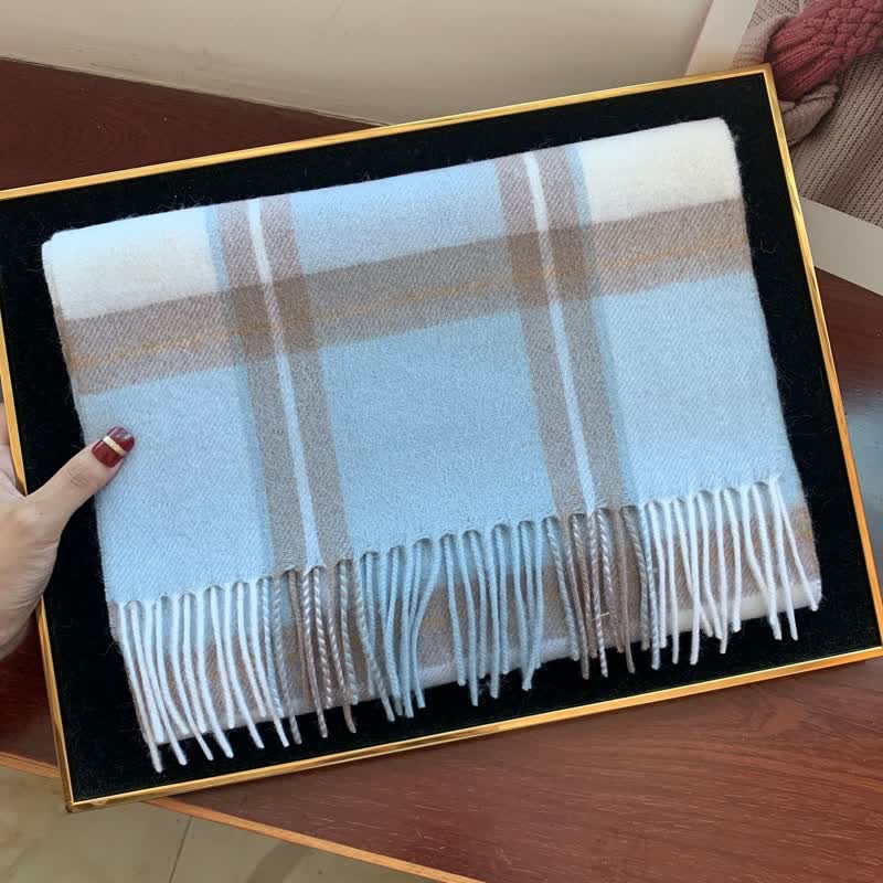 Unisex-Schal aus Lammfell im Edinburgh-Karo-Design, groß und warm - #33 - image 52