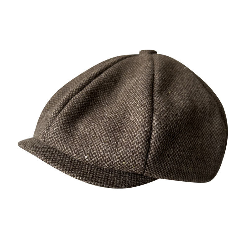 Vintage Auburn Newsboy Barett Achteckige Mütze