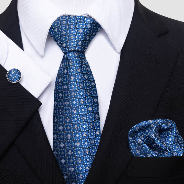 3er-Pack Herrenkrawatten-Set 'SteelBlue Patrician Gent'