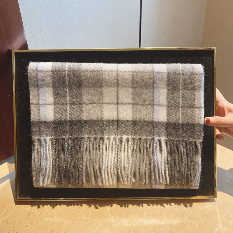 Unisex-Schal aus Lammfell im Edinburgh-Karo-Design, groß und warm - #15 - image 31