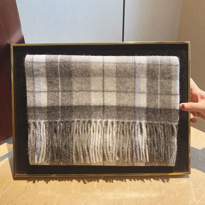 Unisex-Schal aus Lammfell im Edinburgh-Karo-Design, groß und warm - #15 - image 31