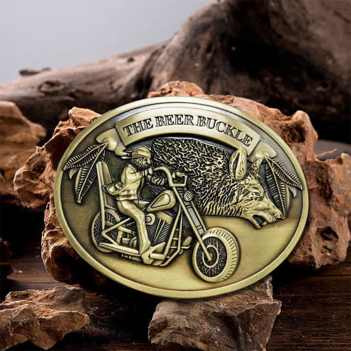 DIY Motorrad Kreativer Bierhalter Schnallen Leder Gürtel für Männer