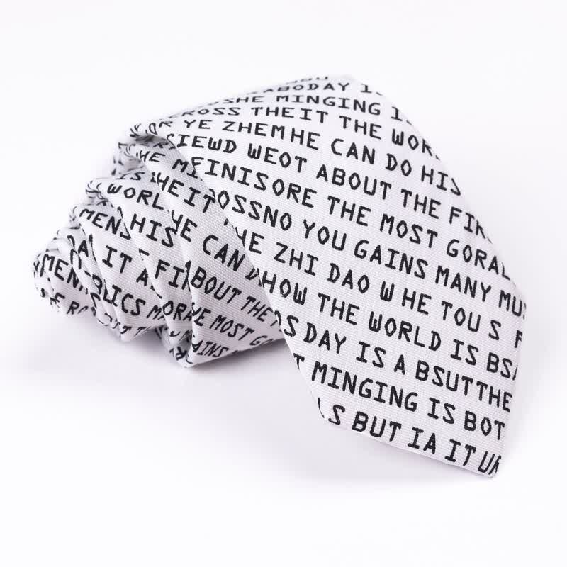 Kreative legere englische Buchstaben-Krawatte für Herren