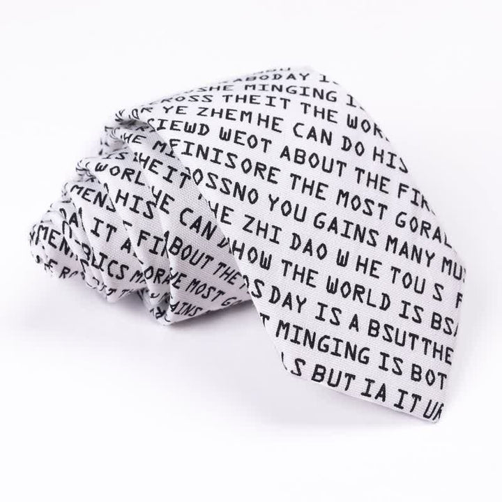 Kreative legere englische Buchstaben-Krawatte für Herren