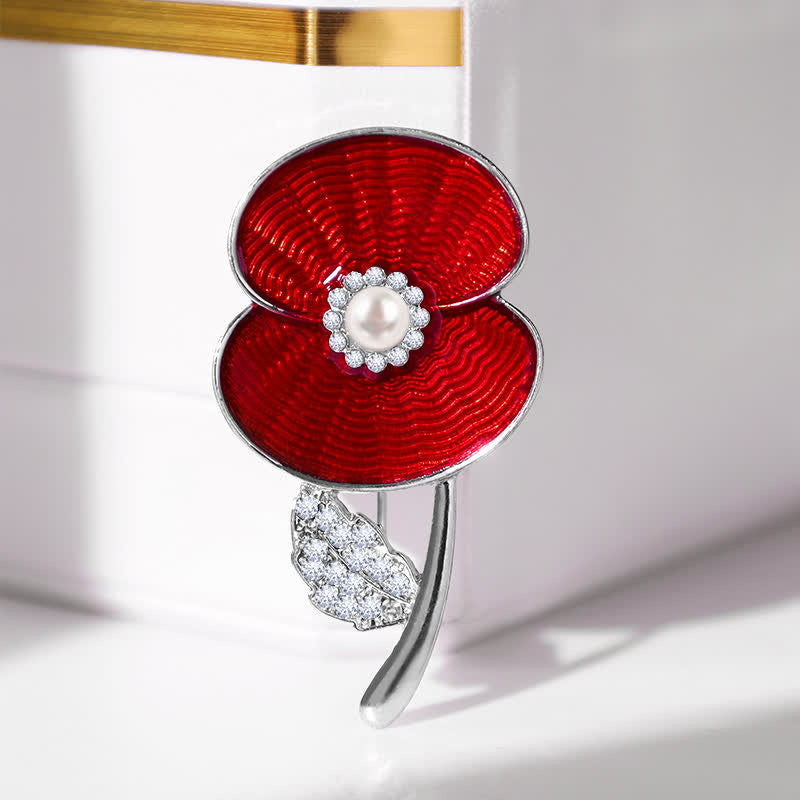 Frauen-Gedenktag-Mohnblumen-Brosche