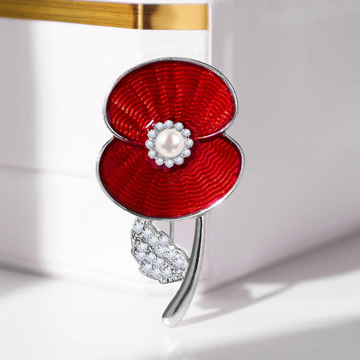 Frauen-Gedenktag-Mohnblumen-Brosche