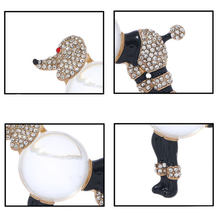 Damen Kreative Jelly Belly Pudel Brosche