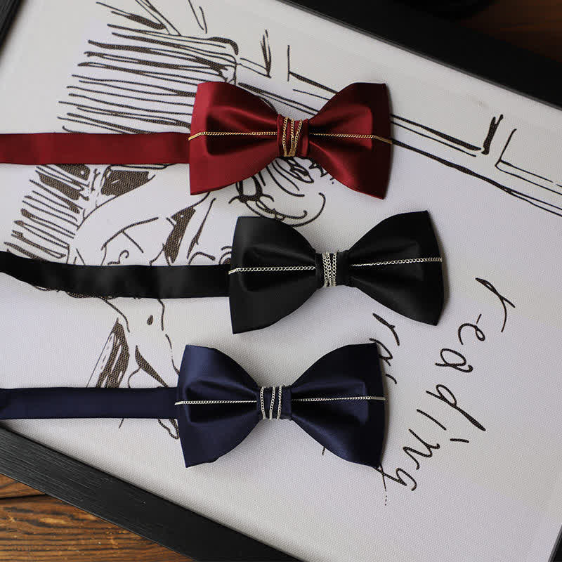 Herren Fliege mit Bling Kette