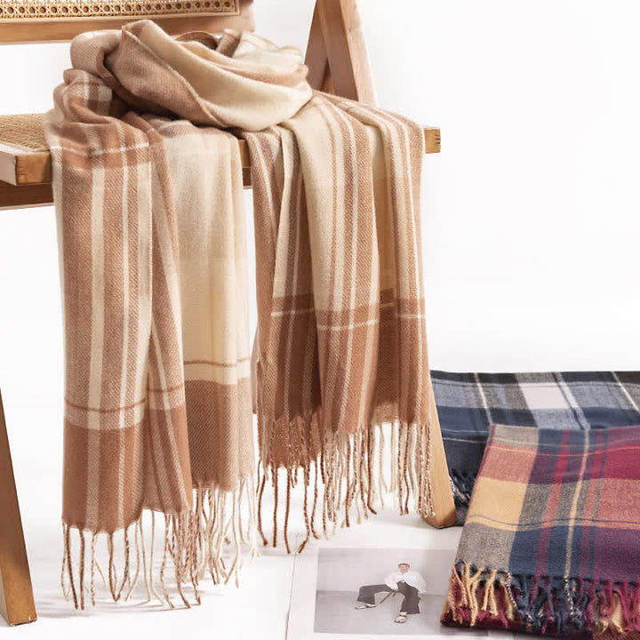 Klassischer wärmerer Winter-Karrierter Schal für Frauen