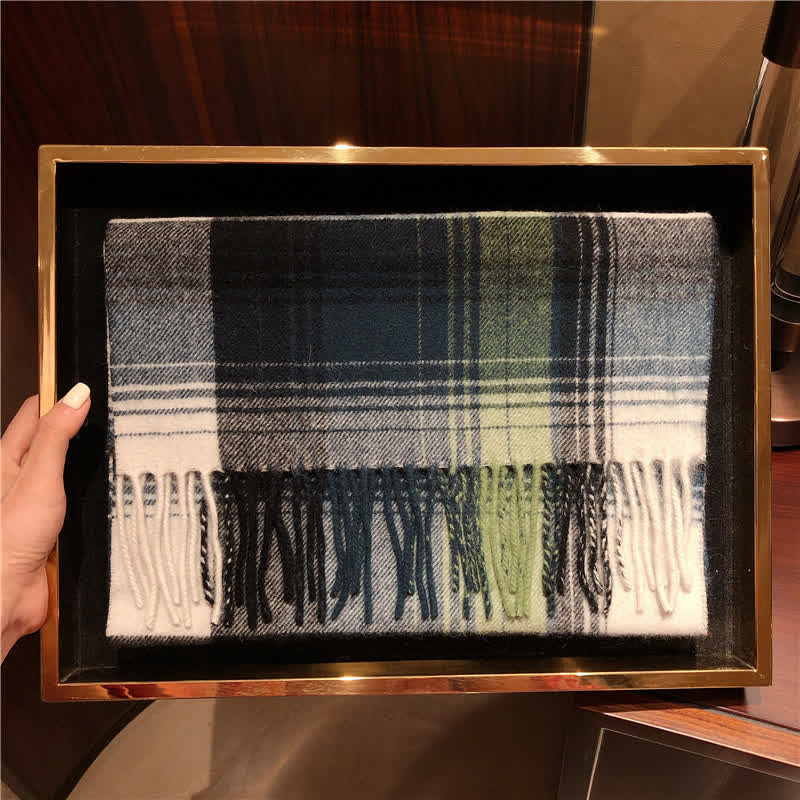 Unisex-Schal aus Lammfell im Edinburgh-Karo-Design, groß und warm - #10 - image 24