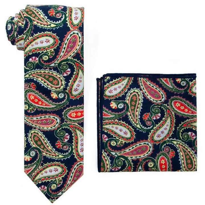 2er Set Exotische Paisley-Krawatten für Herren