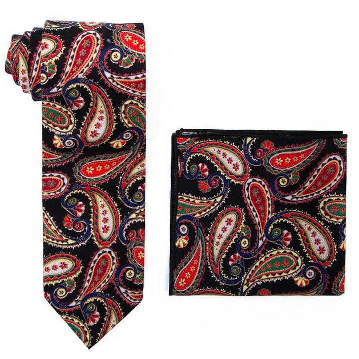 2er Set Exotische Paisley-Krawatten für Herren