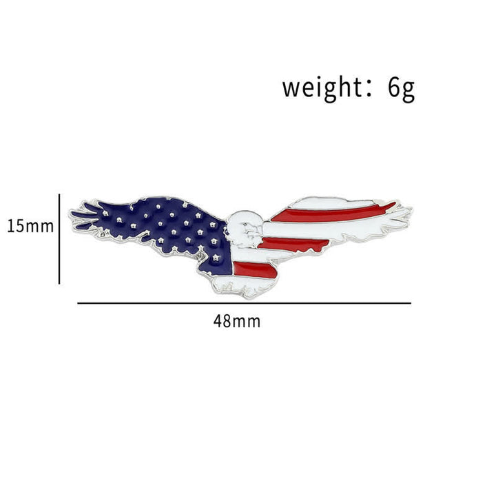 Herrenemaillierte Amerikanische Flagge Geier Brosche