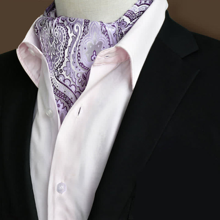 Lavendel Freizeit Prom Herren Floral Ascot Paisley Krawatte