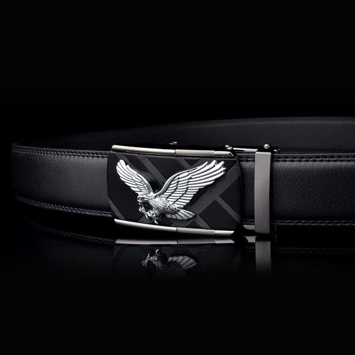 Herren Leder Gürtel mit Animal Eagle Automatik Schnalle - image 9