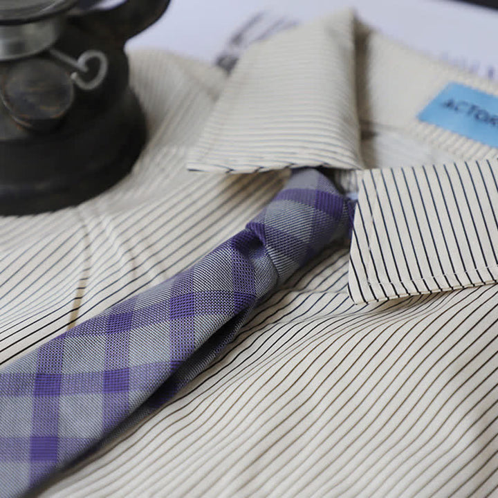 Zweifarbige Krawatte im Preppy-Stil für Herren