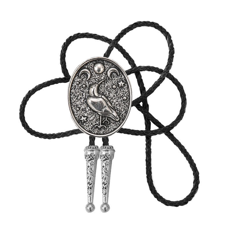 Einfache Sterne Mond Trendiger Vogel Bolo Tie