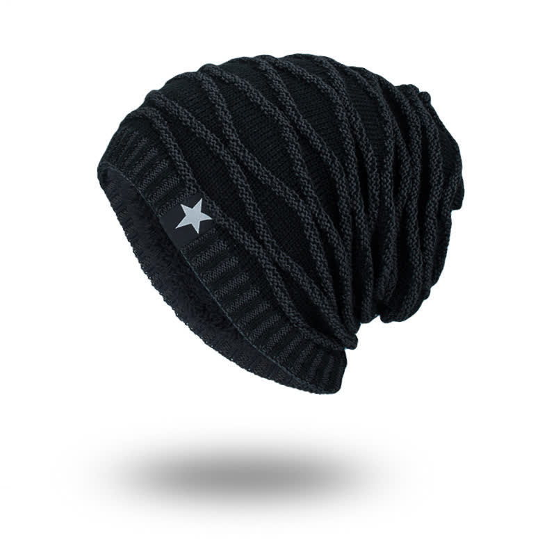 Fleece-gefütterte Fünf-Sterne-Mütze