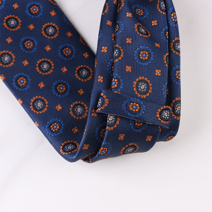 Herren Vintage Krawatte mit geometrischen Blumenmotiven - image 3
